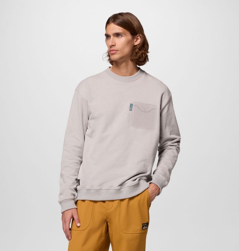 Men's High Cascades French Terry Long Sleeve Shirt, Color: Dark Stone, image 1