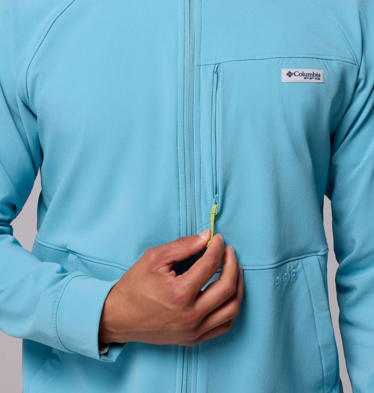 Men's Hydroforce Full Zip Hoodie, Color: Vintage Blue, image 8