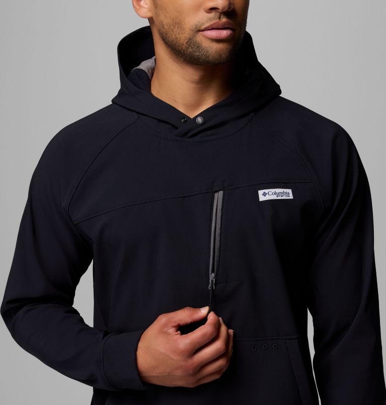 Men's PFG Hydroforce Hoodie, Color: Black, image 7
