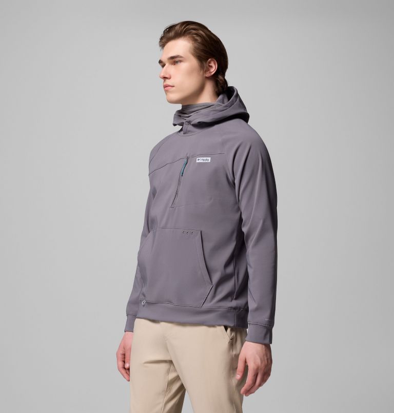 Men's PFG Hydroforce Hoodie, Color: City Grey, image 4
