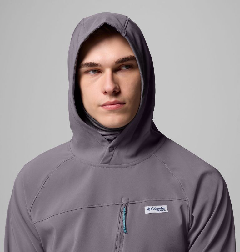 Men's PFG Hydroforce Hoodie, Color: City Grey, image 6