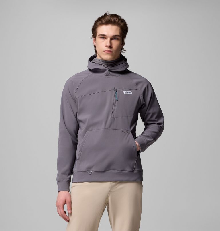 Men's PFG Hydroforce Hoodie, Color: City Grey, image 1