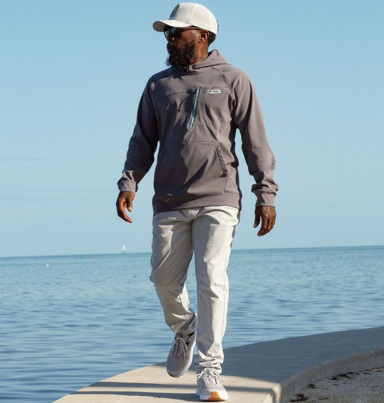 Men's PFG Hydroforce Hoodie, Color: City Grey, image 9