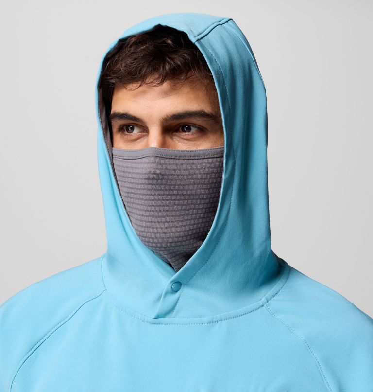 Men's PFG Hydroforce Hoodie, Color: Vintage Blue, image 6
