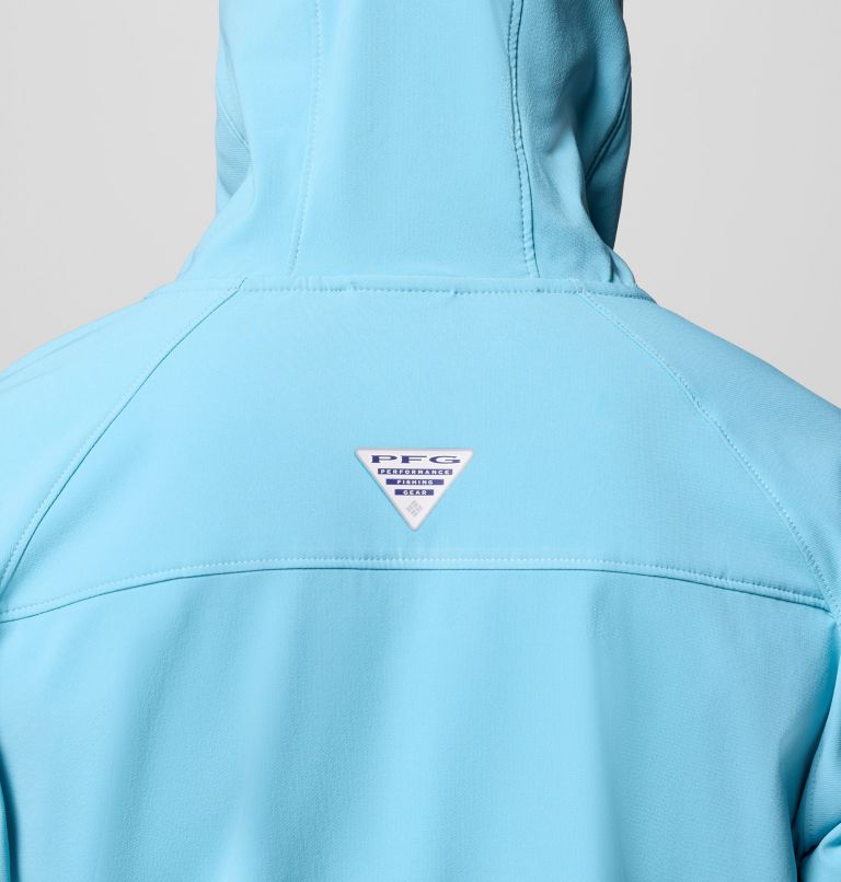 Men's PFG Hydroforce Hoodie, Color: Vintage Blue, image 8
