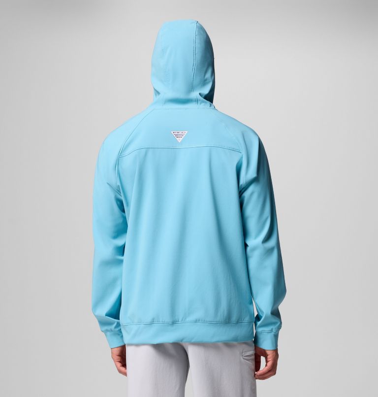 Men's PFG Hydroforce Hoodie, Color: Vintage Blue, image 3