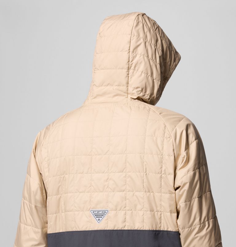 Men's PFG Uncharted II Insulated Anorak, Color: Ancient Fossil, Shark, image 9