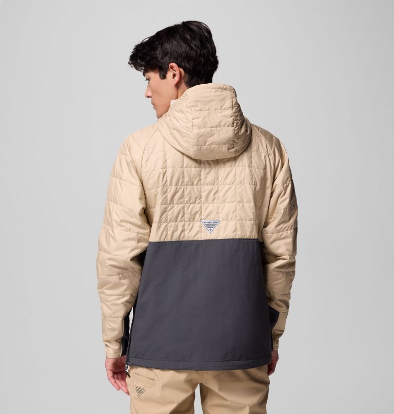 Men's PFG Uncharted II Insulated Anorak, Color: Ancient Fossil, Shark, image 3