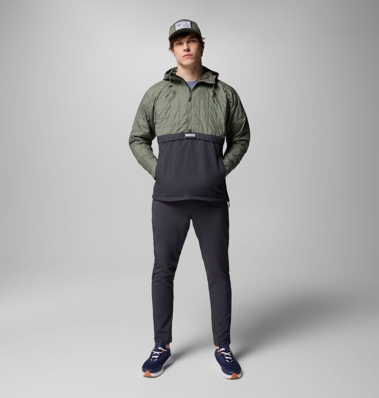 Men's PFG Uncharted II Insulated Anorak, Color: Cypress, Shark, image 2