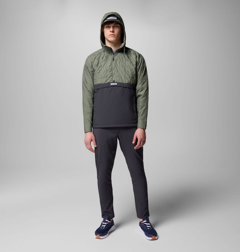 Men's PFG Uncharted II Insulated Anorak, Color: Cypress, Shark, image 11