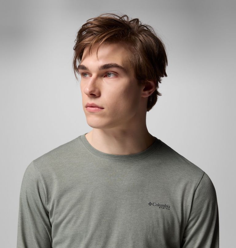 T-shirt à manches longues et à imprimé PFG Uncharted pour homme, Color: Cypress Heather, Swamplands, image 5