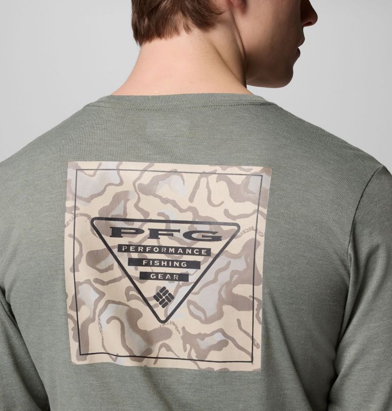 T-shirt à manches longues et à imprimé PFG Uncharted pour homme, Color: Cypress Heather, Swamplands, image 7