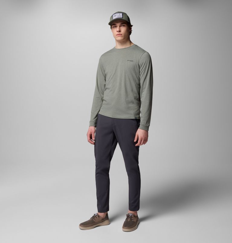 T-shirt à manches longues et à imprimé PFG Uncharted pour homme, Color: Cypress Heather, Swamplands, image 2