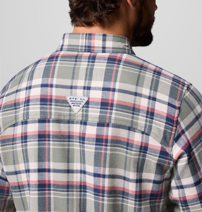 Men's PFG Wild Cast Flannel Shirt, Color: Cypress Backwater Tartan, image 9