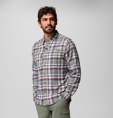 Men's PFG Wild Cast Flannel Shirt, Color: Cypress Backwater Tartan, image 4