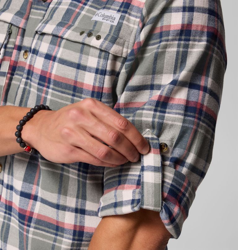 Men's PFG Wild Cast Flannel Shirt, Color: Cypress Backwater Tartan, image 6