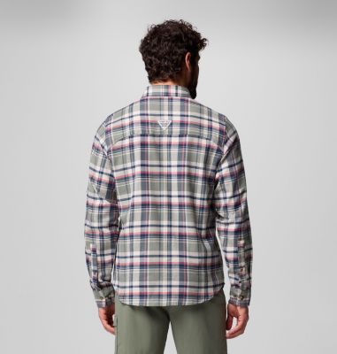 Men's PFG Wild Cast Flannel Shirt, Color: Cypress Backwater Tartan, image 3
