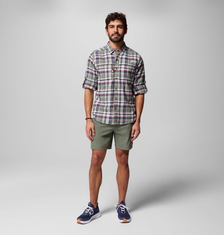 Men's PFG Wild Cast Flannel Shirt, Color: Cypress Backwater Tartan, image 2