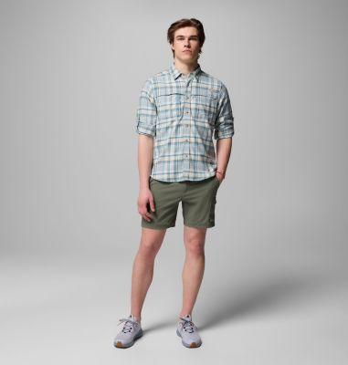 Men's PFG Wild Cast Flannel Shirt, Color: Crushed Blue Backwater Tartan, image 6