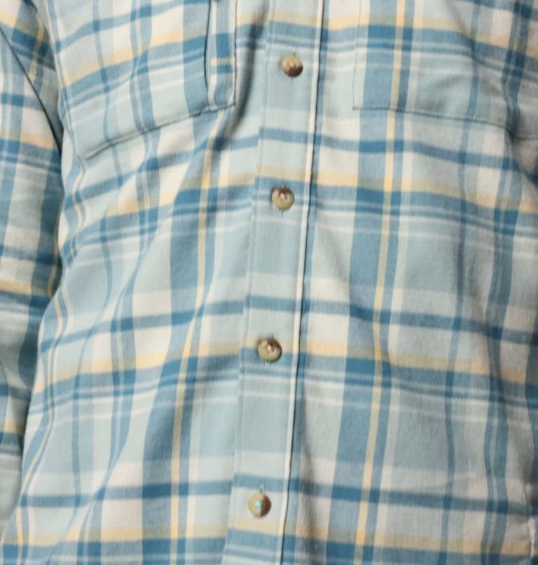 Men's PFG Wild Cast Flannel Shirt, Color: Crushed Blue Backwater Tartan