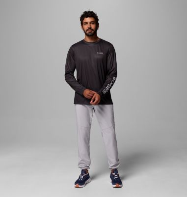 Men's Terminal Tackle PFG Horizon Line Long Sleeve Shirt, Color: Shark, Bass, image 6