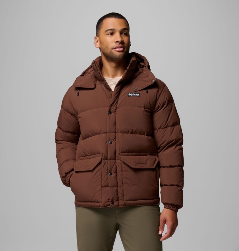 Men's Wallowa Down Hooded Jacket, Color: Tobacco, image 1