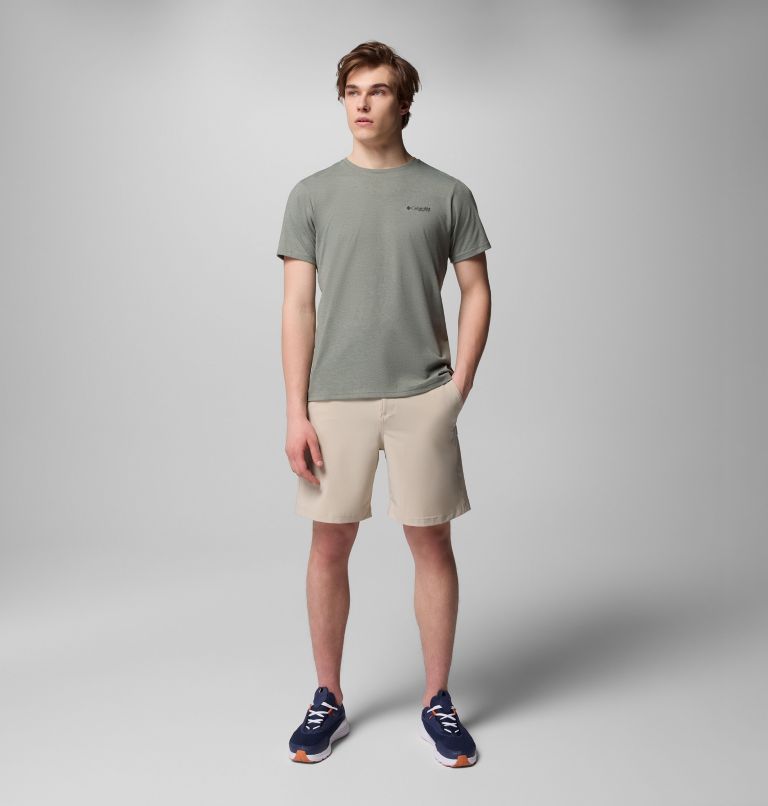 Men's PFG Diamond Fly Short Sleeve Tee, Color: Cypress Heather, Diamond Fly, image 7