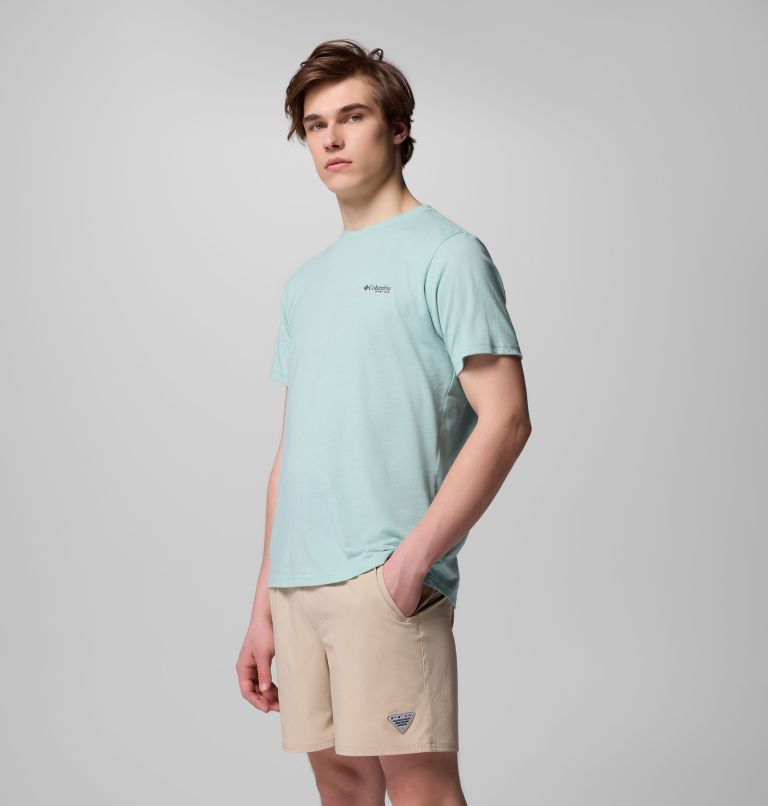 PFG Diamond Fly SS Tee | 357 | XS, Color: Misty Jade Heather, Froggy, image 4