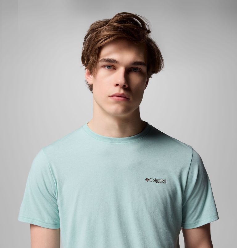 PFG Diamond Fly SS Tee | 357 | XS, Color: Misty Jade Heather, Froggy, image 5