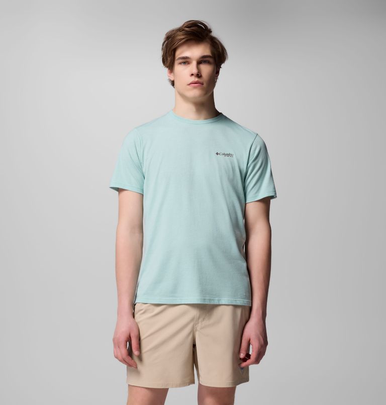 PFG Diamond Fly SS Tee | 357 | XS, Color: Misty Jade Heather, Froggy, image 1