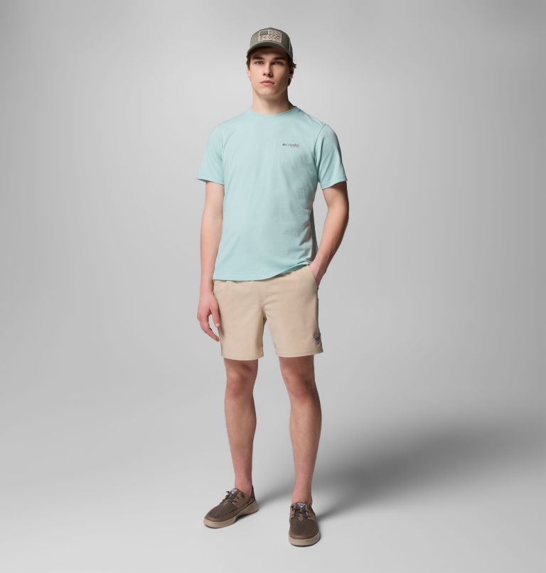 PFG Diamond Fly SS Tee | 357 | XS, Color: Misty Jade Heather, Froggy, image 2