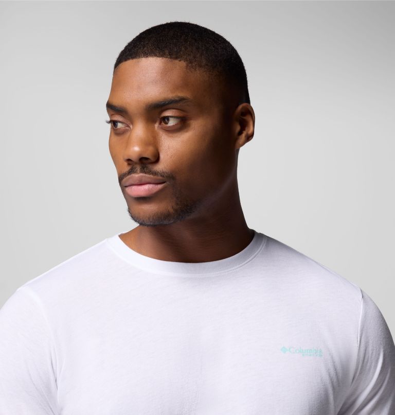 Men's PFG Flyline Flag Long Sleeve T-Shirt, Color: White, Flyline Flag, image 5