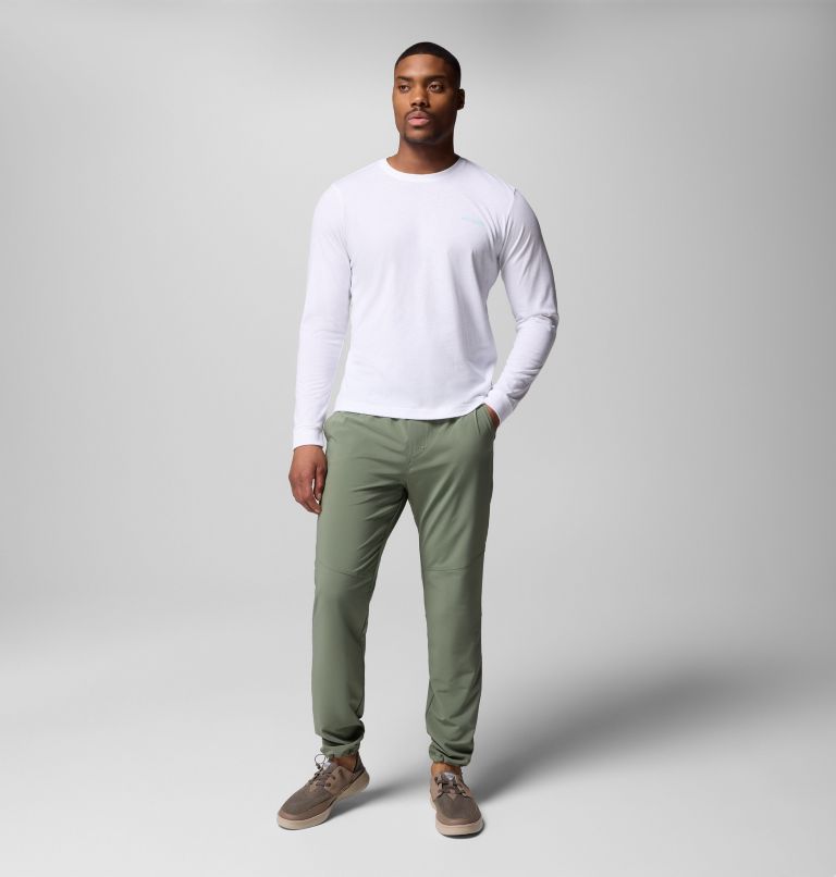 Men's PFG Flyline Flag Long Sleeve T-Shirt, Color: White, Flyline Flag, image 2