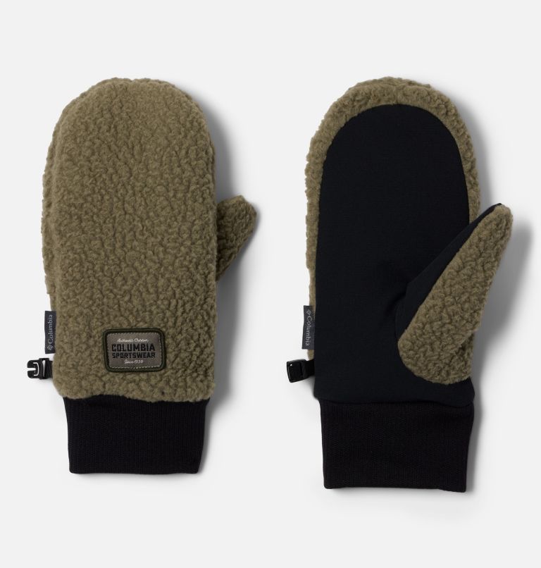 Women's Juniper Peak Sherpa Mittens, Color: Stone Green, image 1