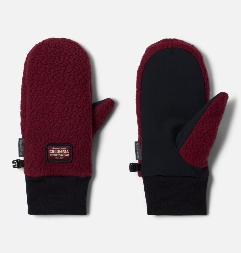 Women's Juniper Peak Sherpa Mittens, Color: Rich Wine, image 1