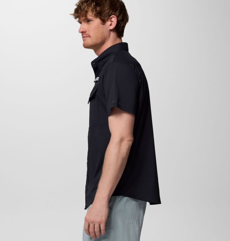 Men's PFG Skiff Guide II Short Sleeve Shirt, Color: Black, image 4