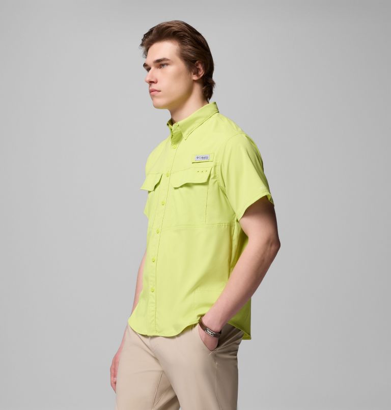 Men's PFG Skiff Guide II Short Sleeve Shirt, Color: Voltage, image 4