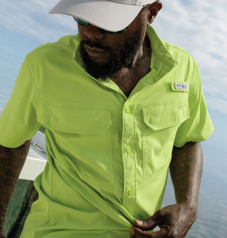 Skiff Guide II Short Sleeve Shirt | 307 | L, Color: Voltage, image 9