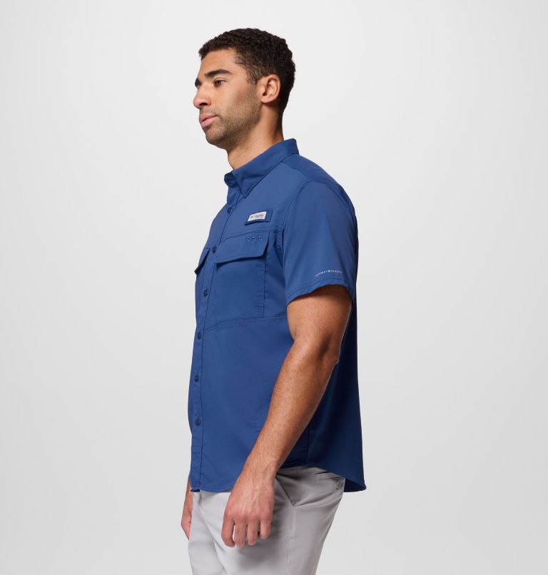 Men's PFG Skiff Guide II Short Sleeve Shirt, Color: Carbon, image 4