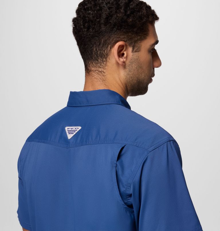 Men's PFG Skiff Guide II Short Sleeve Shirt, Color: Carbon, image 8