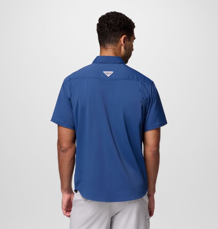 Men's PFG Skiff Guide II Short Sleeve Shirt, Color: Carbon, image 3