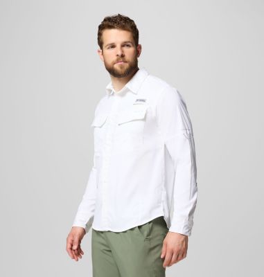 Men's Skiff Guide II Long Sleeve Shirt, Color: White, image 12