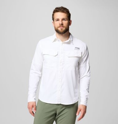 Men's Skiff Guide II Long Sleeve Shirt, Color: White, image 9