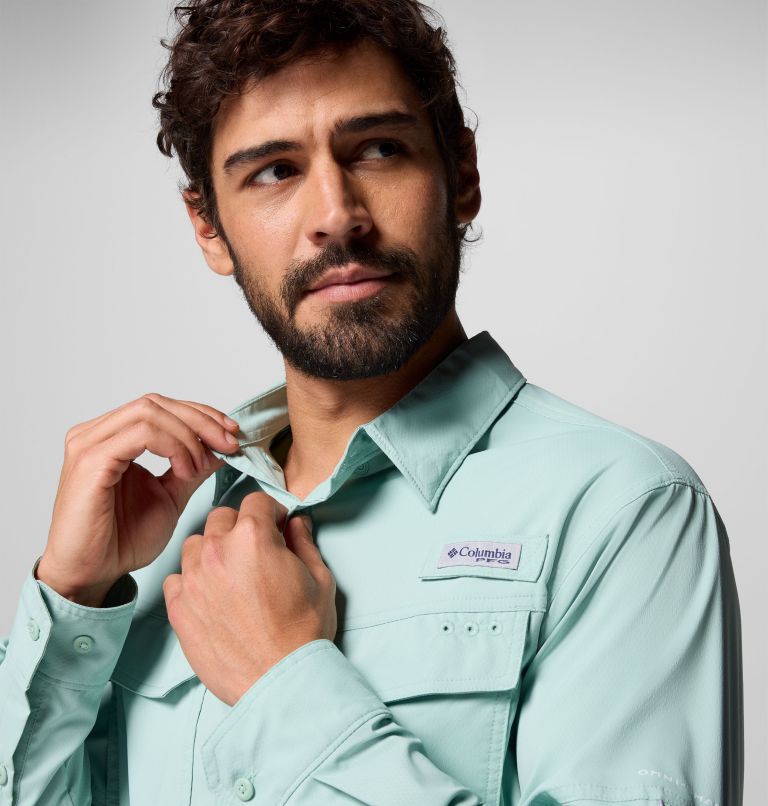 Skiff Guide II Long Sleeve Shirt | 357 | M, Color: Misty Jade, image 5