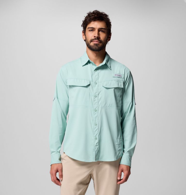 Skiff Guide II Long Sleeve Shirt | 357 | M, Color: Misty Jade, image 1