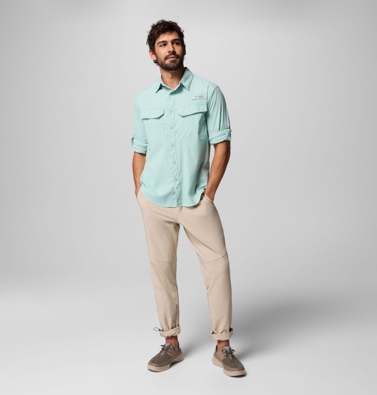 Skiff Guide II Long Sleeve Shirt | 357 | M, Color: Misty Jade, image 9