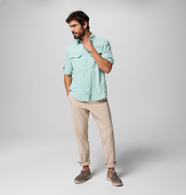Skiff Guide II Long Sleeve Shirt | 357 | M, Color: Misty Jade, image 10