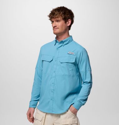 Men's Skiff Guide II Long Sleeve Shirt, Color: Vintage Blue, image 20