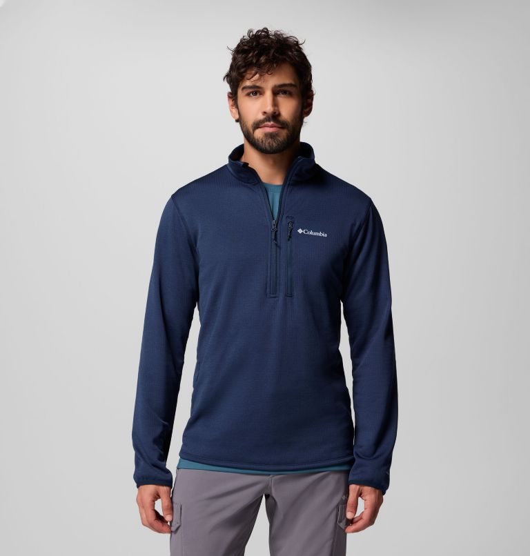 Essential Hike Grid Fleece Half Zip | 464 | XL, Color: Collegiate Navy, image 1