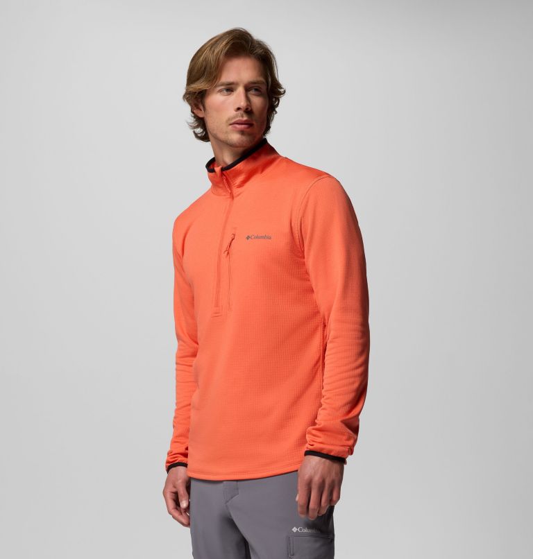 Essential Hike Grid Fleece Half Zip | 864 | XS, Color: Zing, image 4